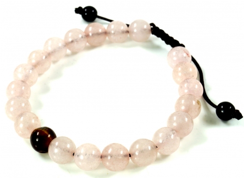 Mala Buddha bracelet rose quartz, hand mala - model 18