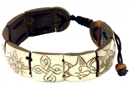 Buddhist bracelet Ashtamangala - white model 2
