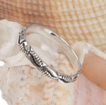 Indian toe ring in 925 sterling silver - Meander 3