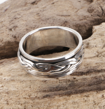 Twist Ring, Silver Ring, Boho Style Ethno Ring - Model 3