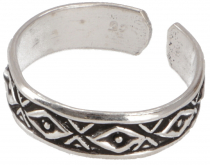 Silver toe ring, indian toe ring, open ring - Tribal 2
