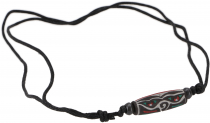 Ethno Amulett, tibetische Halskette mit graviertem Stein, Tibetsc..