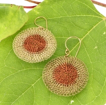 Boho crochet wire earrings - model 6