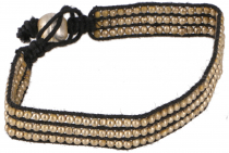 Bead bracelet, macramé bracelet - black