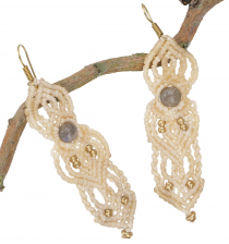 Macramé earrings, festival jewelry - Model 10