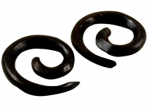 Wood earring, stretch spiral, tunnel earring plug - model 7