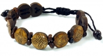 Buddhistisches Armband Ashtamangala - braun Modell 4