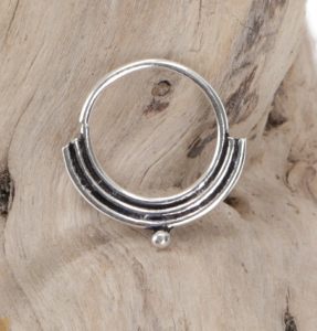 Creole, Septum Ring, Nasenring, Nasenpiercing, Mini Ohrring, Ohrpiercing - Model 15 Ø1 cm