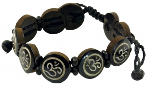 Buddhist bracelet OM - brown model 8
