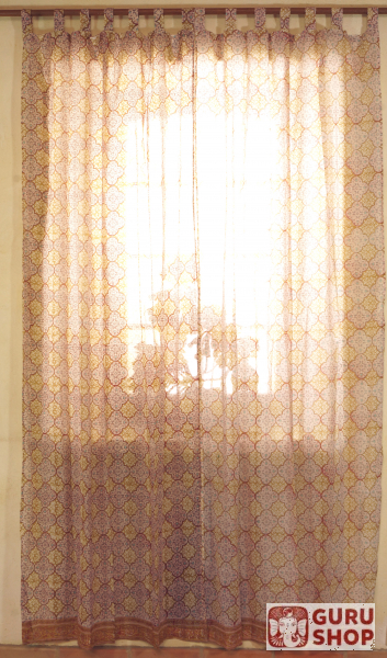 Boho Curtains Curtain 1 Pair With, Hand Printed Curtains