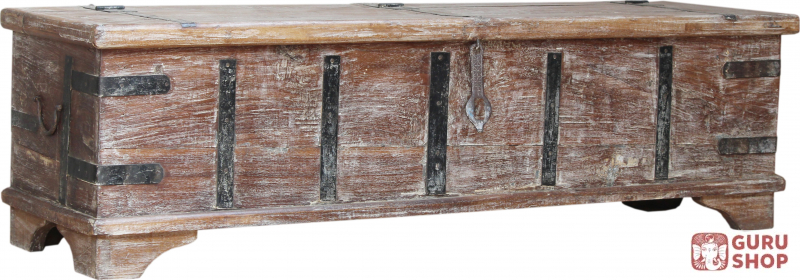 Vintage Wooden Box Chest Coffee, Reclaimed Wood Box Coffee Table