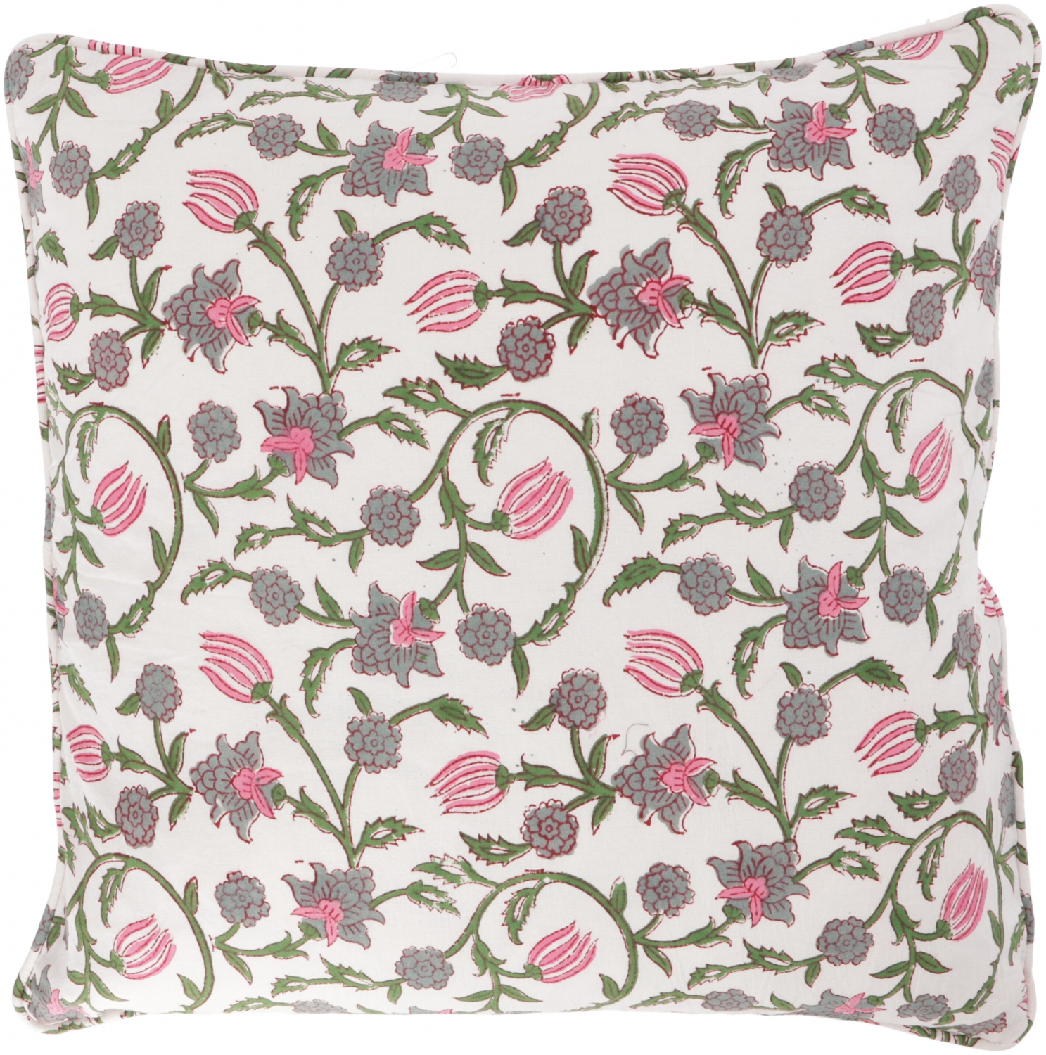 Floral Cushion Covers White Indian Block Printed Decorative Pillows pink Cushion Cover Block Printed Cushion Cover Cushion Covers